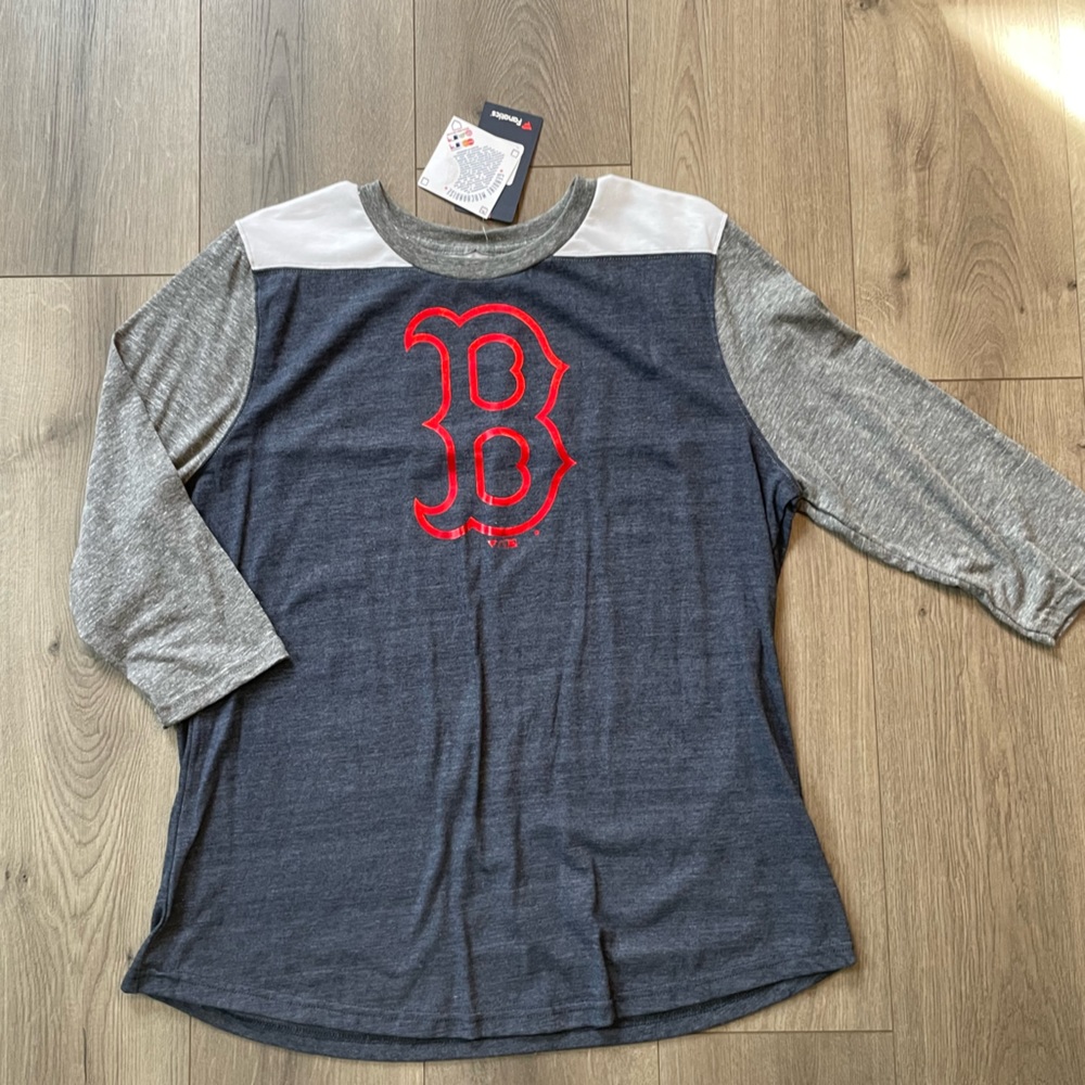 Fanatics Women's Navy Gray Red Boston 'B' Baseball Jersey